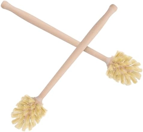 HAKZEON 4 Pack Wood Bottle Brush 14 Inch Extra Long Beechwood Handle and Sisal Bristles, Kitchen Bottle Brush for Scrubs Wide Mouth Jars, Cups, Tumblers, Dishes, Vases - Image 6