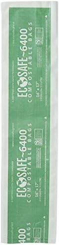 EcoSafe-6400 CP1617-6 Certified Compostable Bag - 16x17” Green Bags for 2.5 Gallon Bin - Extra Strong Leak, Puncture and Tear Resistant Food Scraps Bin Liners, Pack of 90 - Image 3