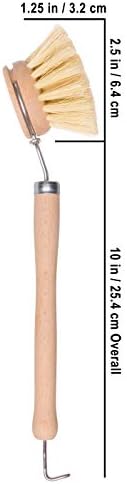 Redecker Dish Brush, Tampico Fiber, 1-1/2 Inch Round, 2 Pack – Wooden Dish Scrub Brushes for Everyday Cleaning, Untreated Beechwood, Made in Germany - Image 4