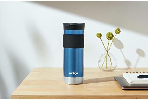 Contigo Byron Vacuum-Insulated Stainless Steel Travel Mug, 20oz - Leak-Proof Lid, BPA-Free, Blue Corn - Perfect Reusable Cup for Coffee or Water; hot and cold beverage holder - Image 4