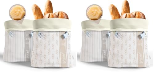 Nectar & Nest Reusable Beeswax Bread Bags for Homemade Bread & Sourdough by NectarNest