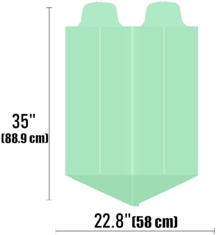 BEIDOU-PAC 13 Gallon Flap Tie Compostable Trash Bags, 200 Count, Compost Bags Tall Kitchen Trash Bags, Sturdy Garbage Bags Food Scrap Waste Bags, ASTM D6400, US BPI Certified, Green - Image 2