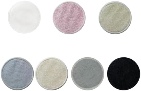 Reusable Makeup Remover Pads - 7 Pcs Soft Cotton Rounds for Face with Friendly Bamboo Fiber, Washable Makeup Remover Cloth for All Skin Types - Ideal for Facial Cleansing (7 Colour) by Unknown