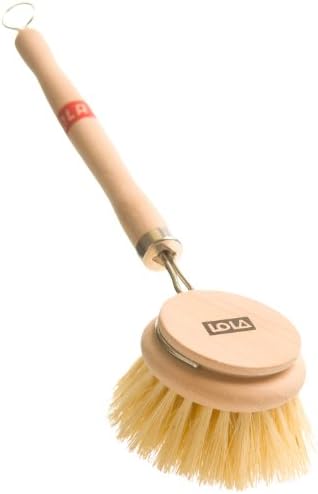 LOLA Dishwashing & Vegetable Brush The Original, 6 Pack, 3" Head, Sustainable Wood Handle w/Tampico Fiber Bristles, Safe for Non-Stick Pans, Dishes, Cast Iron Skillet - Easy Head Only Replacement - Image 4