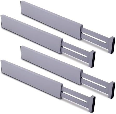 Utoplike Kitchen Drawer Dividers Large, Gray Drawers Organizers Adjustable by Utoplike
