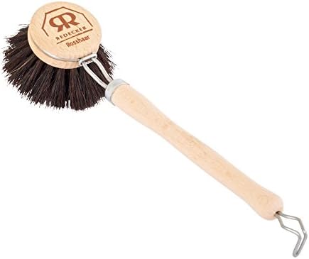 Redecker Dish Brush Set, Horsehair Bristles, 2 Inch Round, 2 Pack – Wooden Dish Brushes for Glassware & Everyday Cleaning, Made in Germany - Image 2