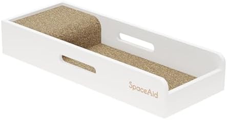SpaceAid Knife Drawer Organizer Bamboo Insert Dock, Kitchen Steak Knives Holder Organizers Block for Drawer in Storage Organization (Small, White) - Image 6