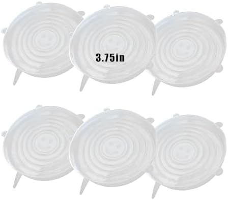 Silicone Stretch Lids, 6 Pcs, 3.75in by Zisqerts