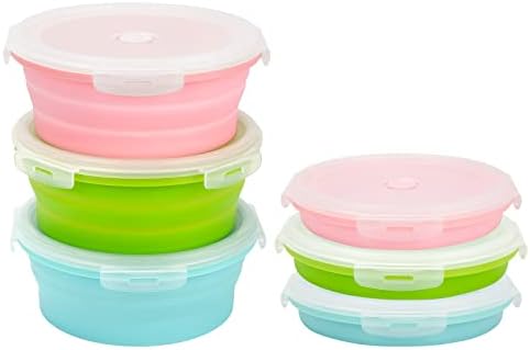 Collapsible Containers with Lid 27OZ Foldable Bowl 800ml by trrcylp