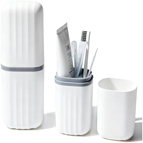 2-in-1 Travel Toothbrush Holder, Dustproof & Compact by UZDOTB