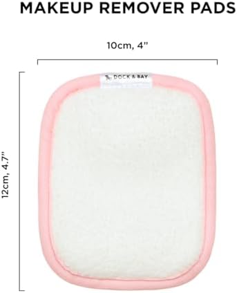 Dock & Bay Reusable Makeup Pads - Face & Skin Cleaner - Ultra Soft, Washable - 3 Pack with Included Wash Bag - (12x10cm) - Assorted Colors - Image 3