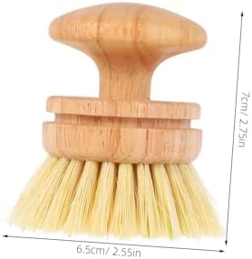 BESTYASH Wooden Handle Dish Brush Natural Sisal Bristles Non-Slip Grip for Efficient Cleaning - Image 2