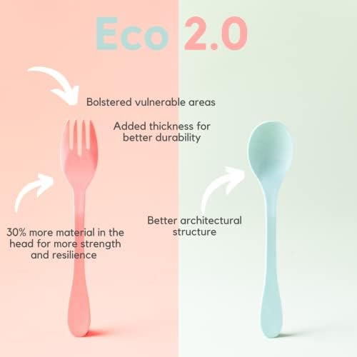 Knork Eco Togo Ware Reusable Bamboo 6 Piece Plant-Based Utensil Lunch Pack, Multi - Image 3