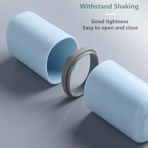 Toothbrush Travel Case, Multifunctional Dustproof Toothbrush Cover, Portable Toothbrush Holder,Suitable for Business Camping Travel or Daily Use(Blue) - Image 3