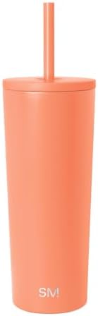 Simple Modern Iced Coffee Tumbler, Insulated | 24oz | Orange by Unknown