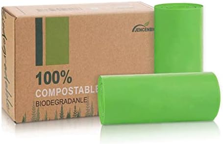 Compost Bags 8 Gallons 30Liter Extra Thick 0.87 Mils Food scrap waste bags with US BPI ASTM D6400 and Europe OK Compost Home Certified by JENCENBIO
