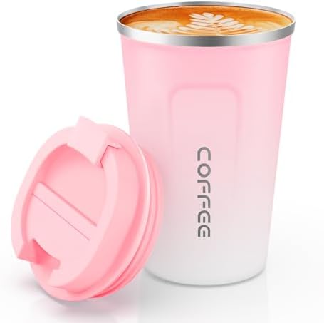 CS COSDDI 12 oz Coffee mug - Stainless Steel Coffee Cup with Leakproof Lid by CSCOSSDI