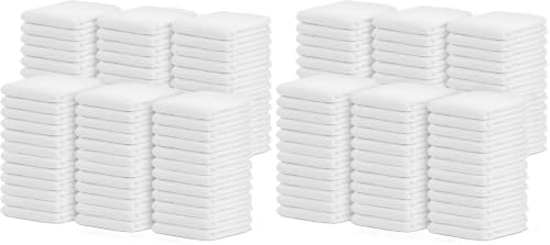 Avalon Towels Terry Bar Mop Towels (Value Pack of 144) Size 14"x17" – Absorbent and Durable, Multipurpose Cleaning Rags, Cotton Cleaning Cloths, Terry Cloth Rags, Reusable Shop Rag (White) by AvalonTowels