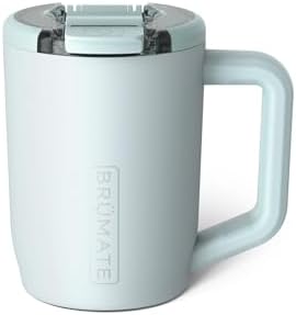 BrüMate Müv - 15oz 100% Leak Proof Insulated Coffee Mug with Handle & Lid - Stainless Steel Coffee Travel Mug - Double Walled Coffee Cup (Blue Agave) by Br%C3%BCMate