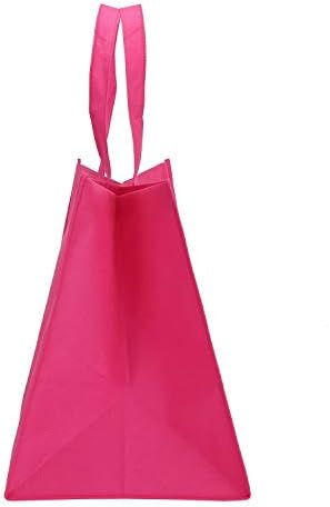 Tosnail 12 Pack Reusable Grocery Shopping Bags, Large Foldable Tote Bags Bulk, Fabric Bags with Long Handle for Shopping Groceries Clothes - Purple, Orange, Pink - Image 4