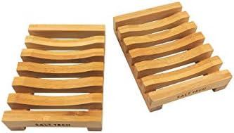 Bamboo Soap Dish, 2pc Rectangular, Light Brown, 3.4 x 4.5 inches, 0.14 pounds, Bathtub - Image 7