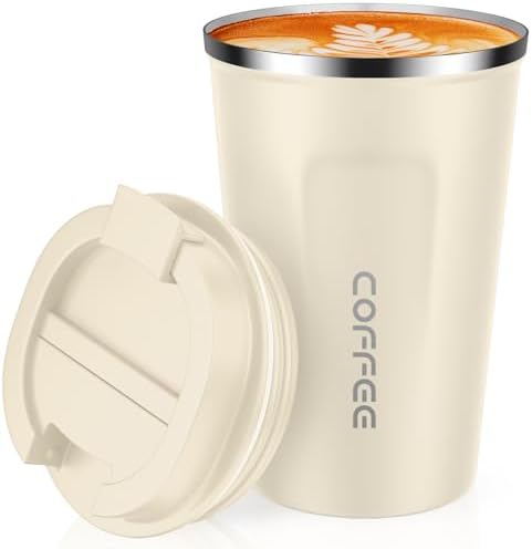CS COSDDI 12 oz Coffee mug - Stainless Steel Coffee Cup with Leakproof Lid by CSCOSSDI