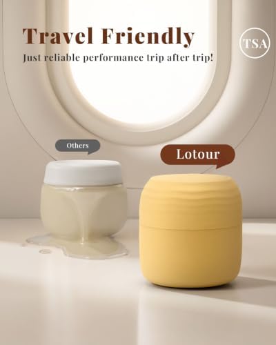 Lotour Plant-Based Travel Toiletry Jars, Containers, Butter Yellow 1oz, 3PC - Image 4