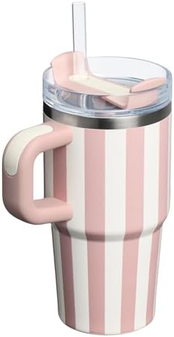 STANLEY Quencher H2.0 Flow State Tumbler, 20 oz, Peach Whip Cabana Gloss - Image 3