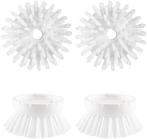 OYV Soap Dispensing Palm Brush Refills, 4-Pack Replacement Heads, White by OYV