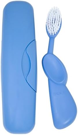 RADIUS Toothbrush Original Big Brush, BPA Free ADA Accepted - Right Hand - Periwinkle Brush with Periwinkle Case by RADIUSCorporation