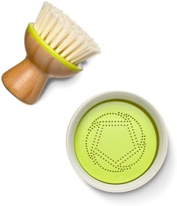 Full Circle Bubbly Palm Brush, Dish Scrub Brush for Nonstick, Green - Image 6