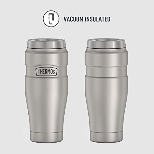 THERMOS Stainless King Travel Tumbler, 16 Ounce, Vacuum-Insulated | Matte Steel | Pack of 4 - Image 2