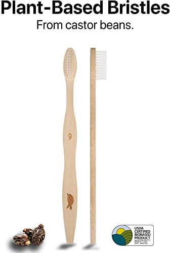 Sea Turtle Plant-Based Bristles, Soft Bamboo Toothbrushes, Individually Sealed (10 Pack) - Image 2