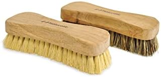 All-Natural Wooden Scrub Brush Set | Wooden Handle | Tampico and Palmyra bristles | Eco Friendly Cleaning Products | Pack of 2 by Naturolic