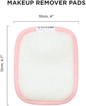 Dock & Bay Reusable Makeup Pads - Face & Skin Cleaner - Ultra Soft, Washable - 9 Pack with Included Wash Bag - (12x10cm) - Assorted Colors - Image 3