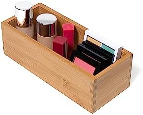 Lipper International Bamboo Wood Utensil Holder Storage Box for Cooking Tools, Makeup, or Office Supplies, 4" x 9 1/4" x 3" | (Pack of 6) - Image 5