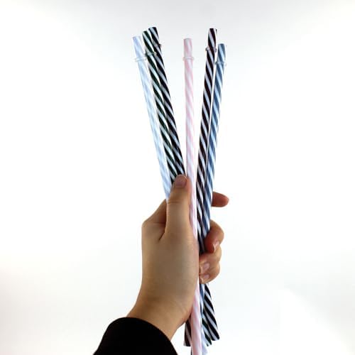 24-Pack, Reusable Straws - Candy Cane, Plastic Straws Reusable, BPA Free, Dishwasher Safe, Multicolor, Replacement for Tumblers, Fits 20oz 30oz 40oz - Image 6