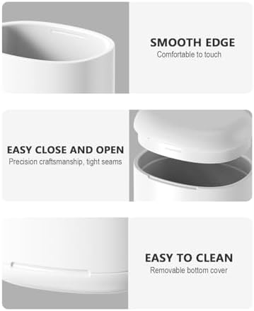 FERYES Travel Toothbrush Holder – 3-in-1 Portable Organizer with Draining Lid & Mouthwash Cup (White) - Image 4