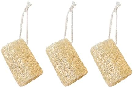 Generic 3-Pack Natural Loofah Scrubbers | Kitchen Pot Scrubbers & Dishwashing Sponges | Non-Stick Oil Cleaning Cloths, Beige by Unknown