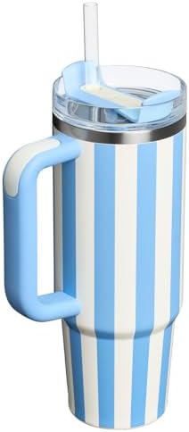 STANLEY Quencher H2.0 Flow State Tumbler, 30 oz, Cornflower Cabana Gloss - Image 3