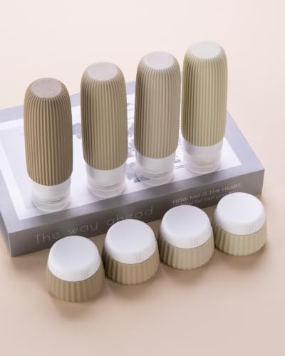 Mrsdry Travel Bottles for Toiletries 8 Pack, Tsa Approved Travel Size Toiletries 3 oz, Travel Containers for Toiletries, with Clear Bag, Leak Proof Silicone Squeezable Travel Essentials Creams Jars - Image 4