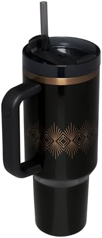 Stanley Quencher H2.O FlowState™ Tumbler 40 oz Black Gloss Deco - Image 2
