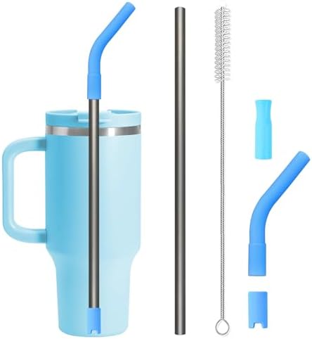 Quality Upgraded 8.5In Medical-Grade Pure Titanium Straw Set 1PCS, Lightweight, Corrosion Resistance, No Metal Flavor, BPA Free, Eco-Friendly Metal Straws Reusable, Suitable For Sensitive Bodies by Allforyourhealthylife
