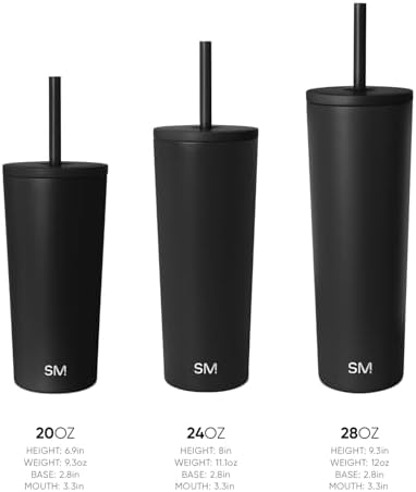 Simple Modern Iced Coffee Tumbler, Insulated | 24oz | Blue - Image 3