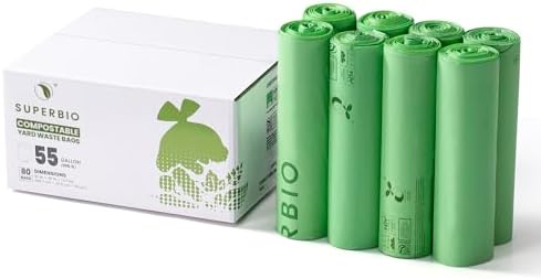 SUPERBIO 55 Gallon Compostable Yard Waste Bags by SUPERBIOCOMPOSTABLEBAGS