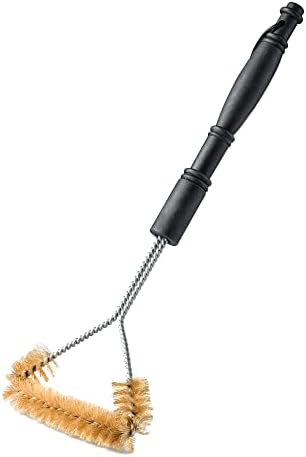 HIC Kitchen Roasting 3-Sided Grill Cleaning Brush with Non-Scratch Brass Bristles, 16.5-Inches Long - Image 4