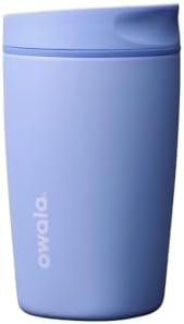 Owala SmoothSip Slider Insulated Stainless Steel Coffee Tumbler, Reusable Iced Coffee Cup, Hot Coffee Travel Mug, BPA Free 12 oz, Out of the Blue by Unknown