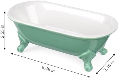 6.5" Mini Clawfoot Bathtub Soap Dish,Bar Soap Holder,Mermaid - Image 5