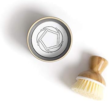 Full Circle Bubbly Palm Brush & Ceramic Soap Dispenser, Gray - Image 4