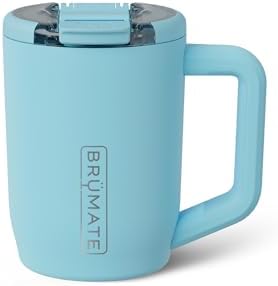 BrüMate Müv - 15oz 100% Leak Proof Insulated Coffee Mug with Handle & Lid - Stainless Steel Coffee Travel Mug - Double Walled Coffee Cup (Glacier) by Br%C3%BCMate